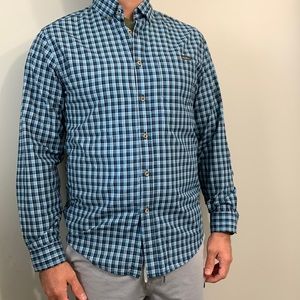 Eddie Bauer blue plaid button down